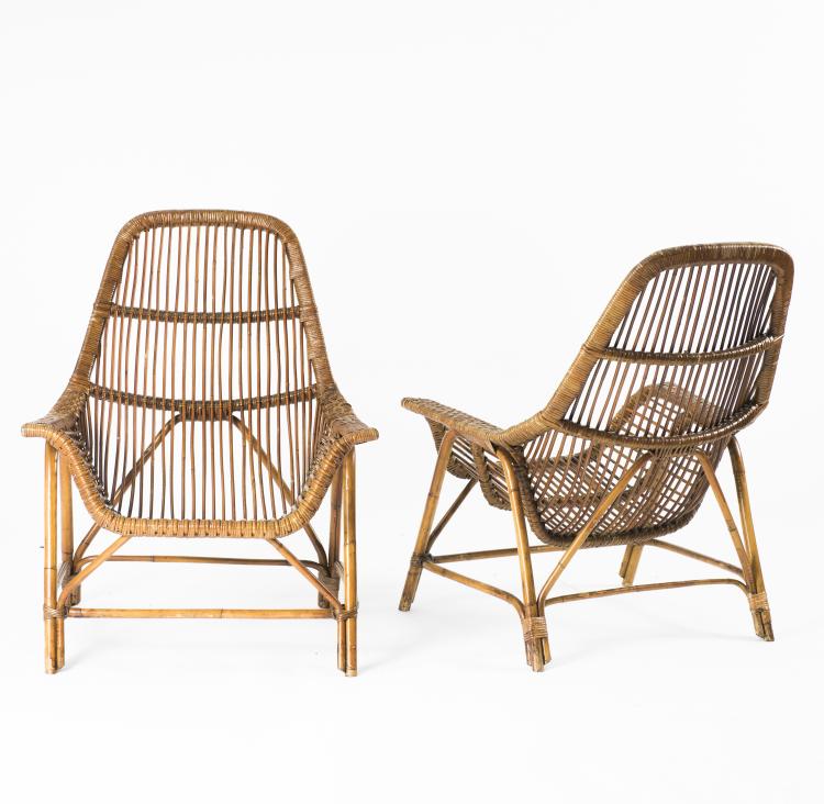 Bild 2 zu Objekt, Two wickerchairs, 1956, George Coslin, Gervasoni, Udine, 133B 383