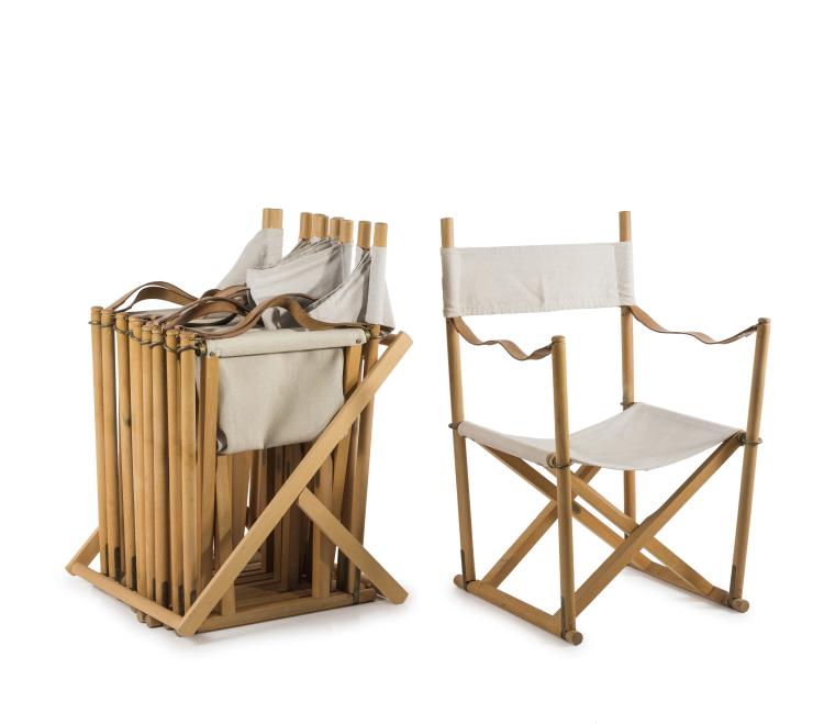 Hauptbild zu Objekt, Six 'MK16' folding chairs, 1932, Mogens Koch, Interna, Thorstedlund, Frederiksund, 133B 212