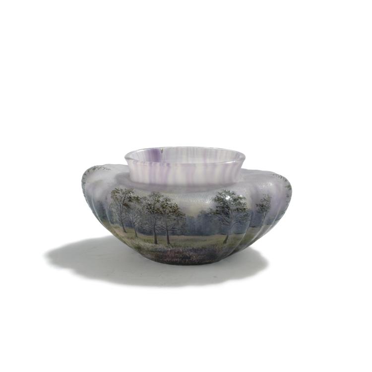 Hauptbild zu Objekt, 'Lamartine' vase with landscape, c1910, Legras & Cie., Saint-Denis, 132B 426