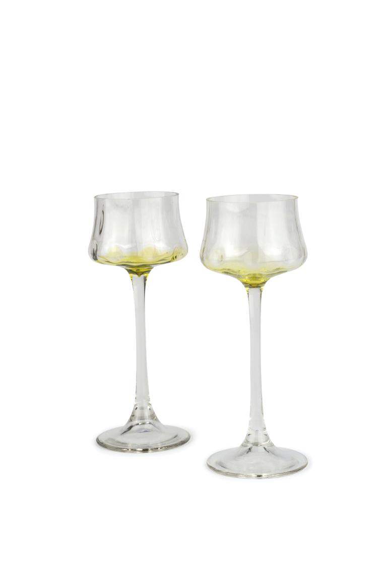 Hauptbild zu Objekt, Two 'Meteor' wine glasses,  c1900, Koloman Moser, Meyr's Neffe, Adolf b. Winterberg, 132B 513