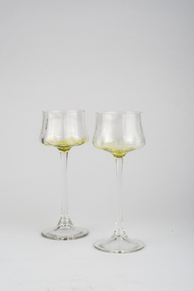 Bild 1 zu Objekt, Two 'Meteor' wine glasses,  c1900, Koloman Moser, Meyr's Neffe, Adolf b. Winterberg, 132B 513