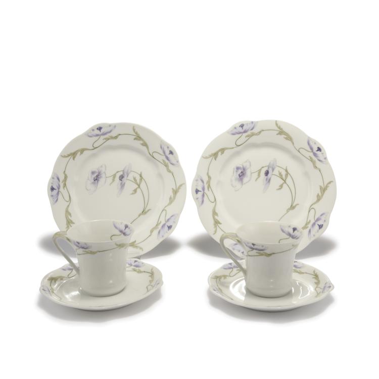 Hauptbild zu Objekt, Zwei Gedecke 'Modern' mit Dekor 1322, um 1900, Max Rossbach, Nymphenburg, KPM, 132B 778