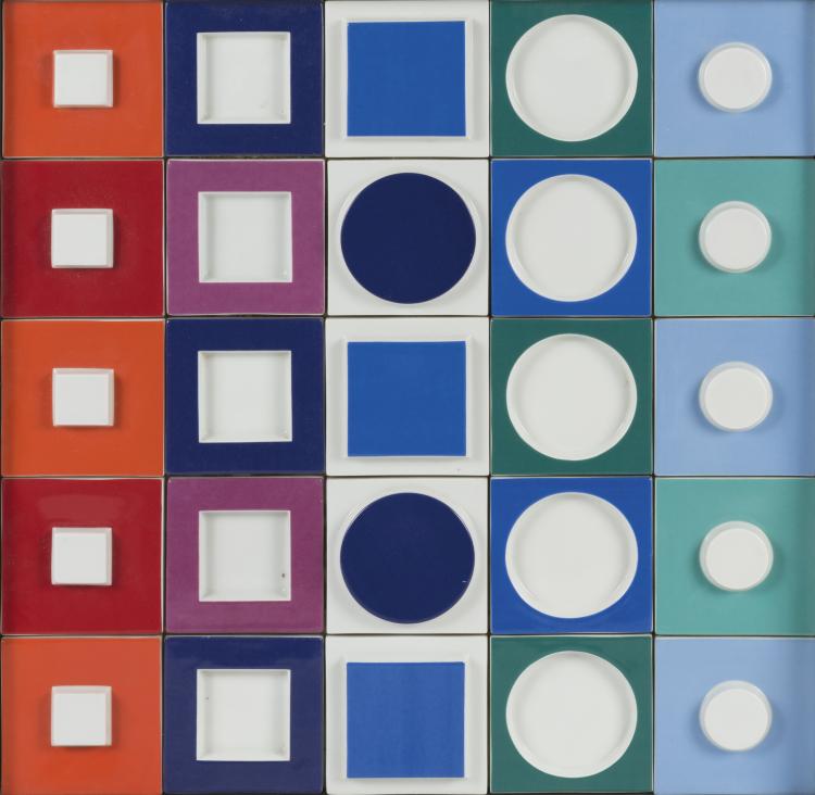 Hauptbild zu Objekt, Porzellanrelief, 1970er Jahre , Victor Vasarely, Rosenthal, Selb, 132A 139