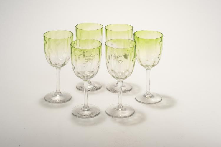 Bild 1 zu Objekt, Sechs Weingl&auml;ser 'Meteor', um 1900, Koloman Moser, Meyr's Neffe, Adolf b. Winterberg, 132B 514