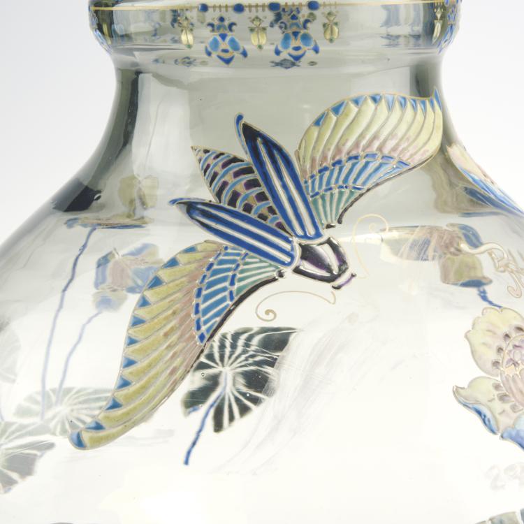 Bild 2 zu Objekt, 'Bonheur au Nymph&eacute;a bleu' vase, 1885-89, Gall&eacute;, Emile, Nancy, 132B 317