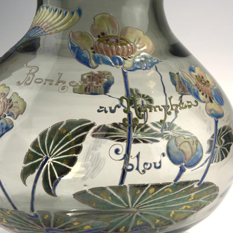 Bild 3 zu Objekt, 'Bonheur au Nymph&eacute;a bleu' vase, 1885-89, Gall&eacute;, Emile, Nancy, 132B 317