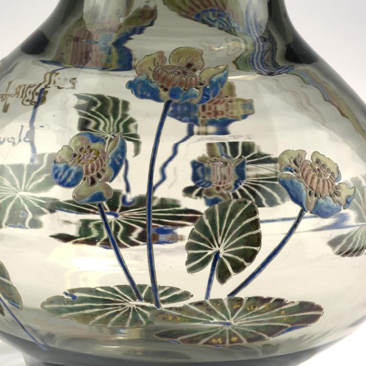 Bild 4 zu Objekt, 'Bonheur au Nymph&eacute;a bleu' vase, 1885-89, Gall&eacute;, Emile, Nancy, 132B 317