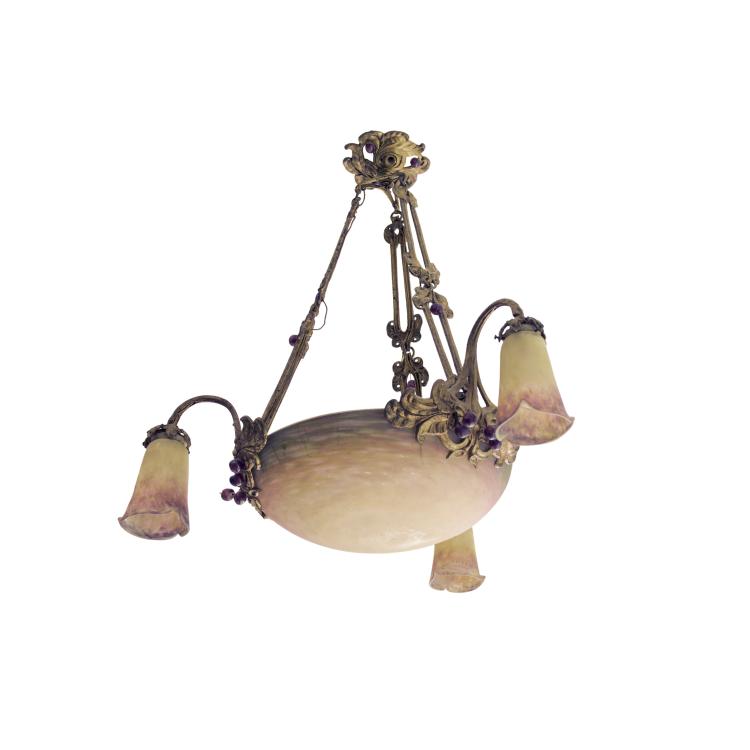 Hauptbild zu Objekt, Ceiling light, c1920, Muller Fr&egrave;res, Lun&eacute;ville, 132B 434