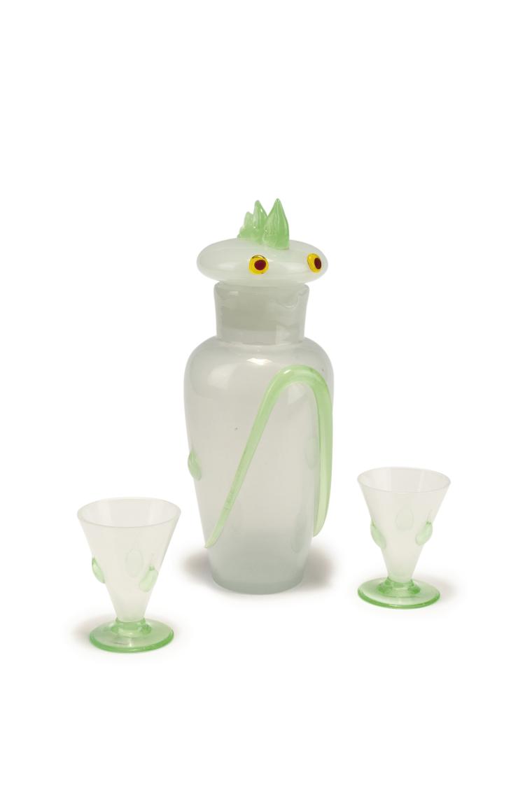 Hauptbild zu Objekt, Liquor set, 1907, Richard Teschner, L&ouml;tz Wwe., Klosterm&uuml;hle, 132B 497