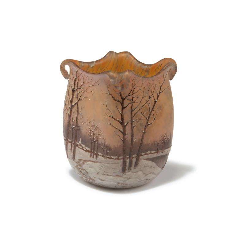 Hauptbild zu Objekt, 'Arbres en hiver' vase, c1910, Legras & Cie., Saint-Denis, 132B 424