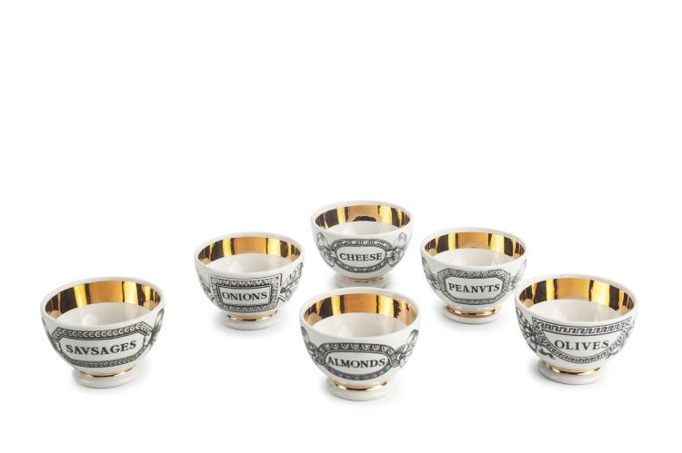Hauptbild zu Objekt, Six 'Antipasti' dishes, 1950/60s, Piero Fornasetti, Fornasetti, Mailand, 133B 561