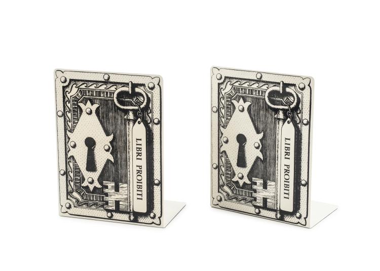 Hauptbild zu Objekt, Two 'Libri proibiti' bookends, 1950/60s, Piero Fornasetti, Fornasetti, Mailand, 133B 562