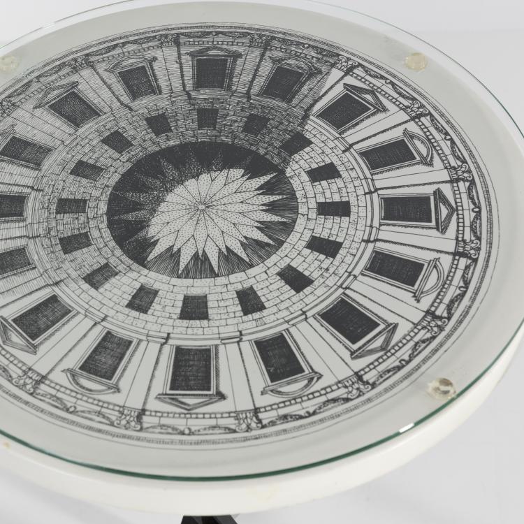 Bild 2 zu Objekt, Three end tables, 'Re Sole', 'Giano Bifronte' und 'Architettura', 1950s, Piero Fornasetti, Fornasetti, Mailand, 134A 211