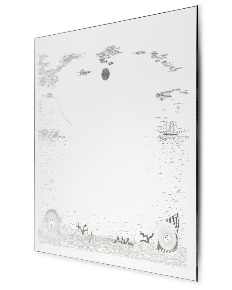 Hauptbild zu Objekt, Illuminated 'Fondo Marino' mirror, 2000s, Barnaba Fornasetti, Fornasetti, Mailand; Antonangeli Illuminazione, Paderno Dugnano/ Mailand, 133B 605