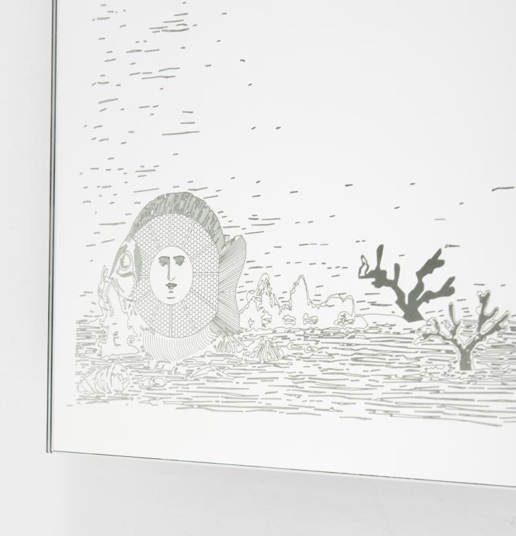 Bild 2 zu Objekt, Illuminated 'Fondo Marino' mirror, 2000s, Barnaba Fornasetti, Fornasetti, Mailand; Antonangeli Illuminazione, Paderno Dugnano/ Mailand, 133B 605