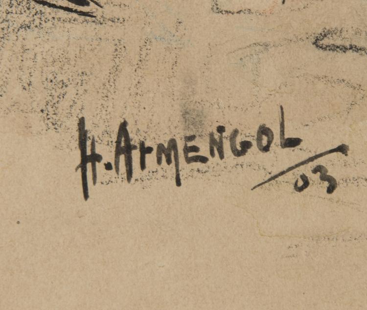 Bild 1 zu Objekt, 'Ballroom (sketch), 1903, Henri Armengol-Duriez, 132B 921