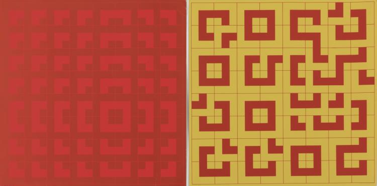 Hauptbild zu Objekt, 2 colour serigraphs: 'Q.V.-V (582-509)' and 'Q.V.-II', 1971, Victor Vasarely, 132A 137