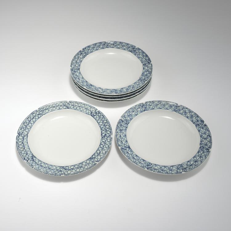 Bild 1 zu Objekt, Six soup plates, 1903/04, Richard Riemerschmid, Meissen, KPM, 132B 762