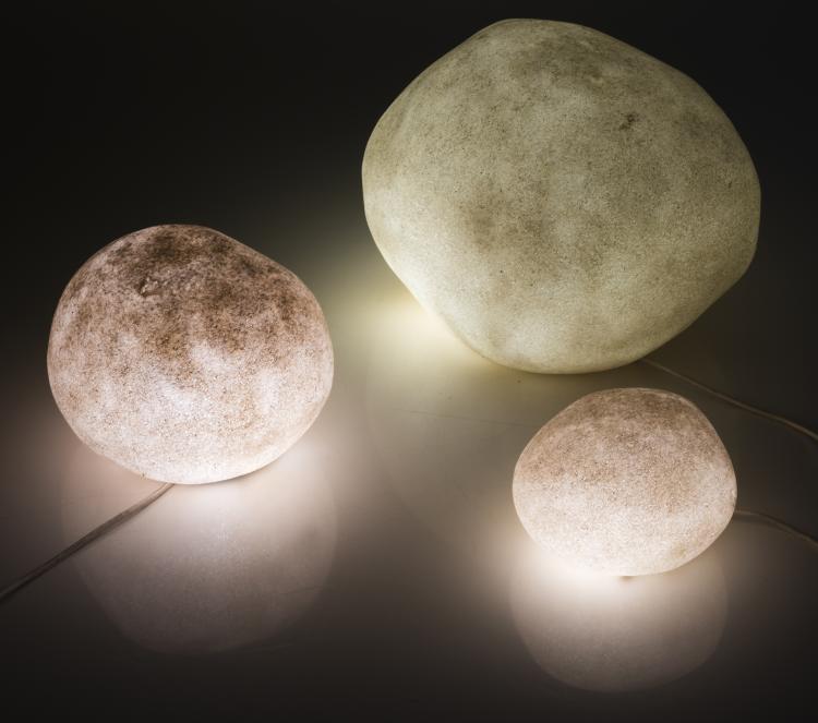 Bild 1 zu Objekt, Drei Bodenleuchten 'Fels-Dorra', 1969, Andr&eacute; Cazenave, Atelier A., Paris, 133B 498