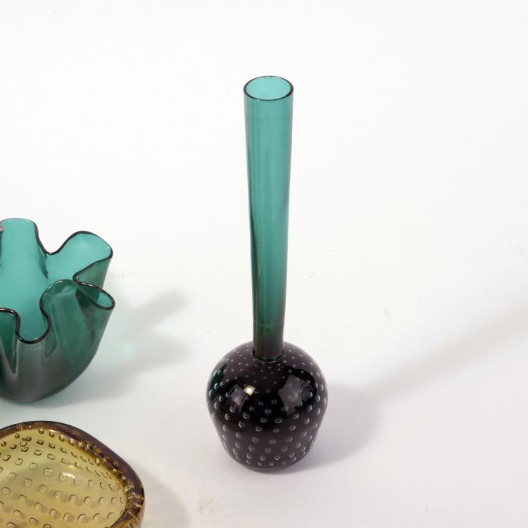 Bild 3 zu Objekt, Fazzoletto, drei Vasen und f&uuml;nf Schalen 'A bolle', 1950er Jahre, Venini & C., Murano, 134C 577
