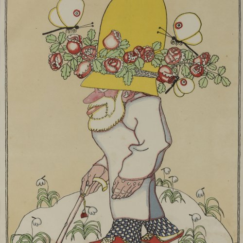 Zwerg mit Spazierstock aus 'Sneewittchen', 1912