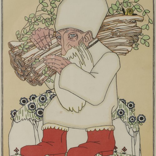 Dwarf, carrying branches, from 'Sneewittchen', 1912