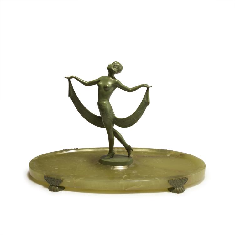 Hauptbild zu Objekt, Schale mit T&auml;nzerin, 1920er Jahre, Josef Lorenzl, 132B 647