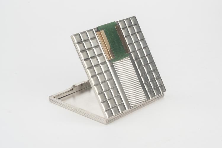 Bild 3 zu Objekt, Puderdose mit Amazonit, um 1940, Frankreich, 132B 1042