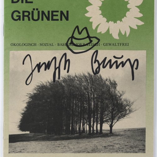 'Hutzeichnung' auf dem Cover 'Die Grünen - Wahlplattform zur Bundestagswahl', 1980
