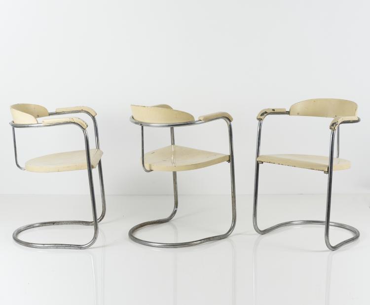 Bild 2 zu Objekt, Drei Freischwinger 'SS 33 Variante', 1931, Hans Luckhardt, Thonet, Frankenberg, 133A 63
