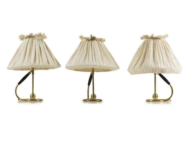 Hauptbild zu Objekt, Three 'Le Klint 306' table lights / brackets, 1940s, Kaare Klint, Le Klint, Kopenhagen, 133B 229