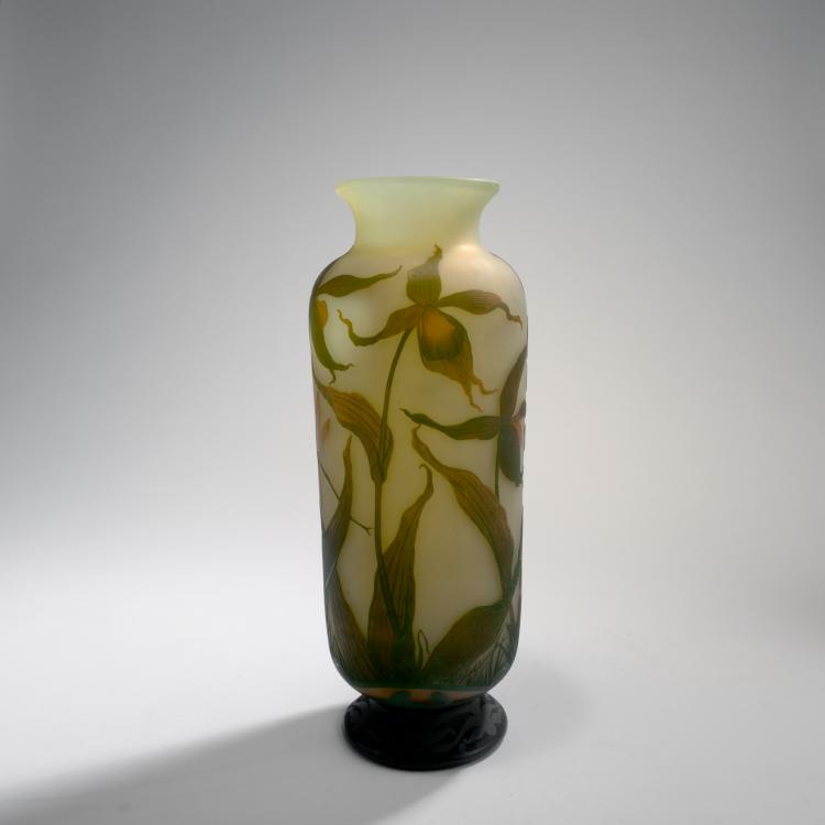 Bild 2 zu Objekt, Vase 'Orchid&eacute;es oranges (Crypripedium) et libellules', 1911, Daum Fr&egrave;res, Nancy, 132B 267
