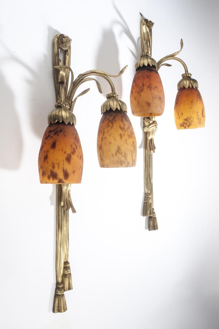 Bild 2 zu Objekt, Two sconces, 1920s, Daum Fr&egrave;res, Nancy, 132B 293