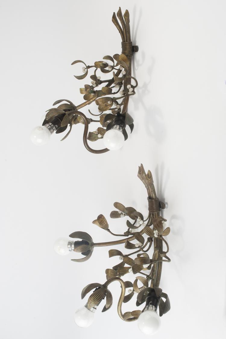 Bild 1 zu Objekt, Zwei Wandappliken 'Misteln', um 1900, Wien, 132B 904