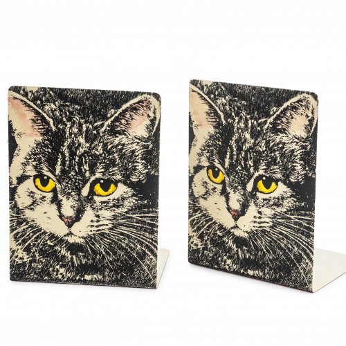 Pair of 'Gatto' bookends, 1960s