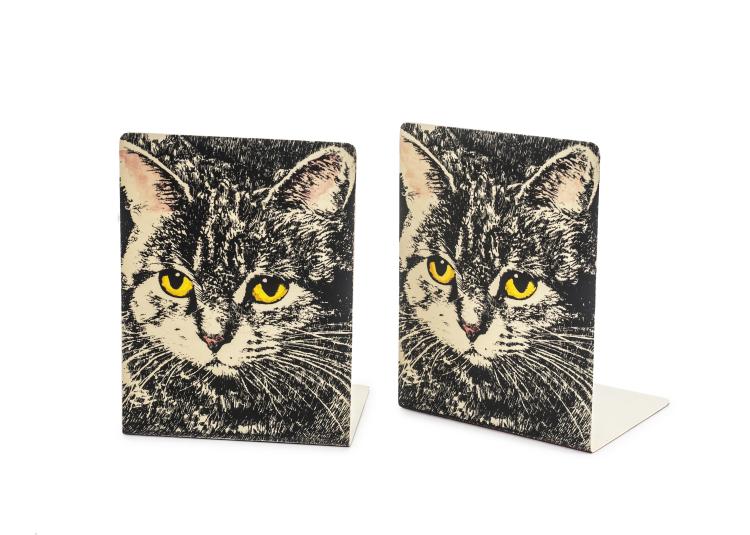 Hauptbild zu Objekt, Paar Buchst&uuml;tzen 'Gatto', 1960er Jahre , Piero Fornasetti, Fornasetti, Mailand, 133B 591