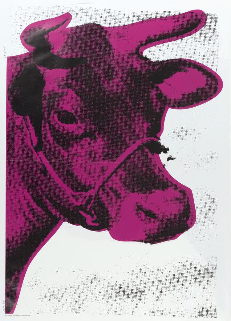 Hauptbild zu Objekt, Doppelseitiger Proof: 'Cow' (wallpaper, La Biennale), 1976, Andy Warhol, 132A 147