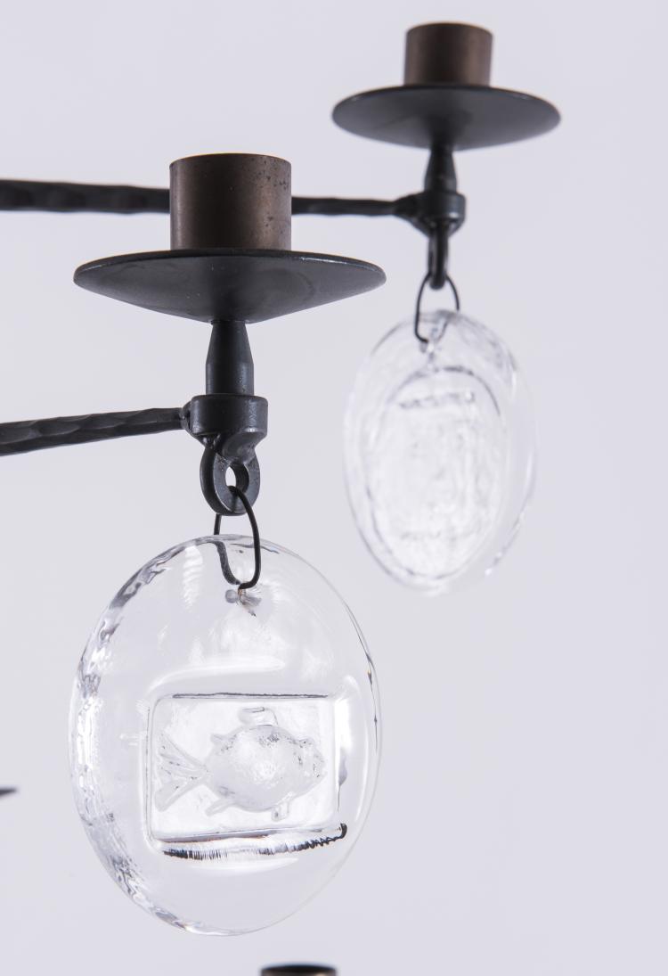 Bild 2 zu Objekt, Hanging candelabrum, 1960s, Erik H&ouml;glund, Str&ouml;mman & Co., G&ouml;teborg; Boda Nova Glassworks (zugeschrieben), 133B 241