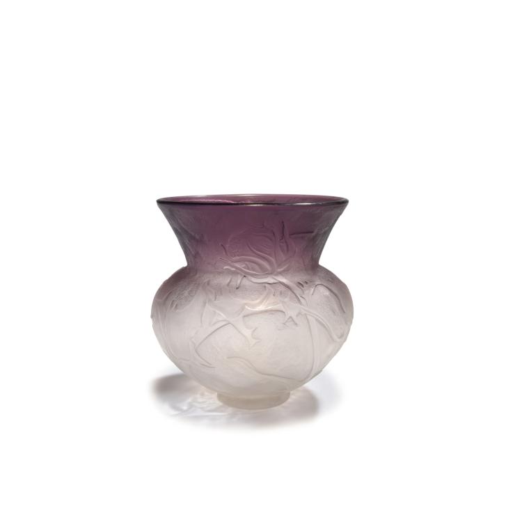 Hauptbild zu Objekt, Vase 'Chardons', um 1895, Daum Fr&egrave;res, Nancy, 132B 189