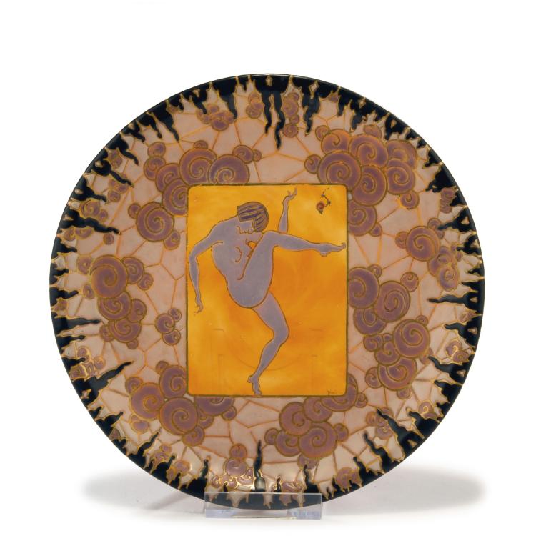 Hauptbild zu Objekt, 'La dame &agrave; la rose' plate, 1930s , Platon-Argyriades, Nicolas, 132B 442