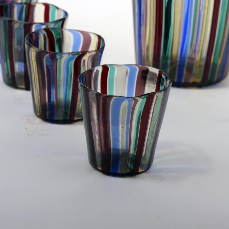Bild 1 zu Objekt, 'A canne' jug with five tumblers, 1946/47, Gio Ponti, Venini & C., Murano, 134C 568