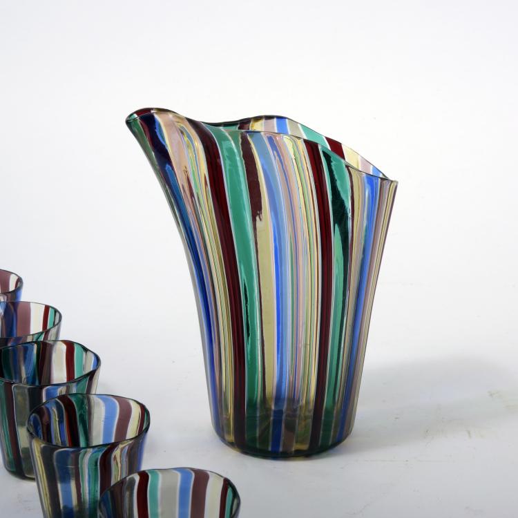 Bild 2 zu Objekt, 'A canne' jug with five tumblers, 1946/47, Gio Ponti, Venini & C., Murano, 134C 568