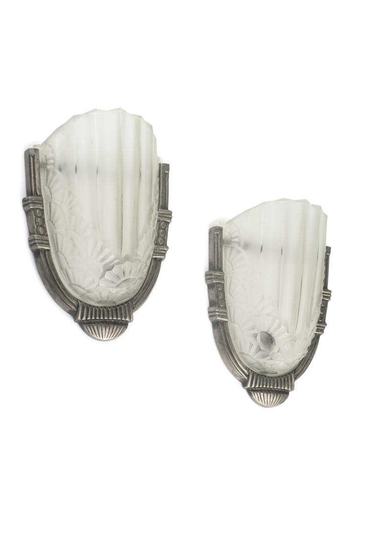 Hauptbild zu Objekt, Pair of appliques, c1925, Frankreich, 132B 312