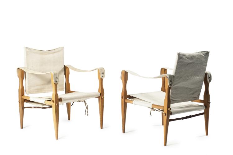 Hauptbild zu Objekt, Zwei 'Safari'-Armlehnst&uuml;hle, 1928, Wilhelm Kienzle, Wohnbedarf, Z&uuml;rich (zugeschrieben), 133B 187
