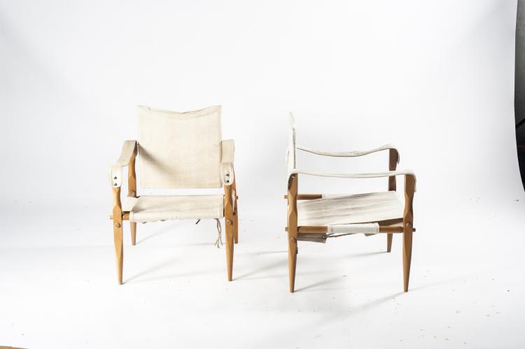 Bild 1 zu Objekt, Zwei 'Safari'-Armlehnst&uuml;hle, 1928, Wilhelm Kienzle, Wohnbedarf, Z&uuml;rich (zugeschrieben), 133B 187
