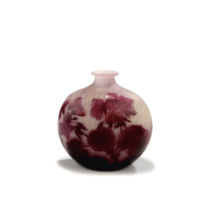 Hauptbild zu Objekt, Vase 'G&eacute;ranium', um 1920, Delatte, Andr&eacute;, Nancy, 132B 305
