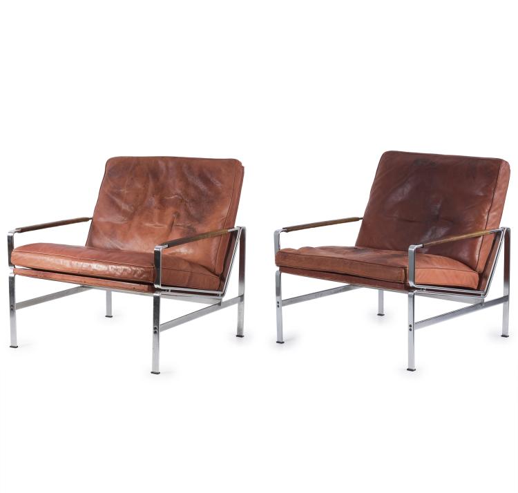 Hauptbild zu Objekt, Two 'FK 6720' easy chairs, 1965, J&oslash;rgen Kastholm, Kill International, Fellbach, 133B 478