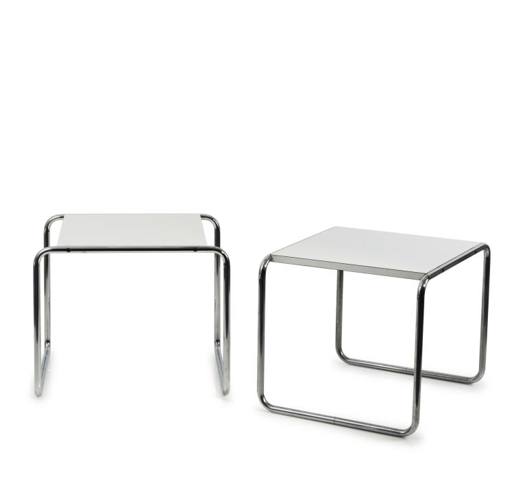 Hauptbild zu Objekt, Two 'B 9' side tables, 1925, Marcel Breuer, Gavina, Mailand, 133B 191