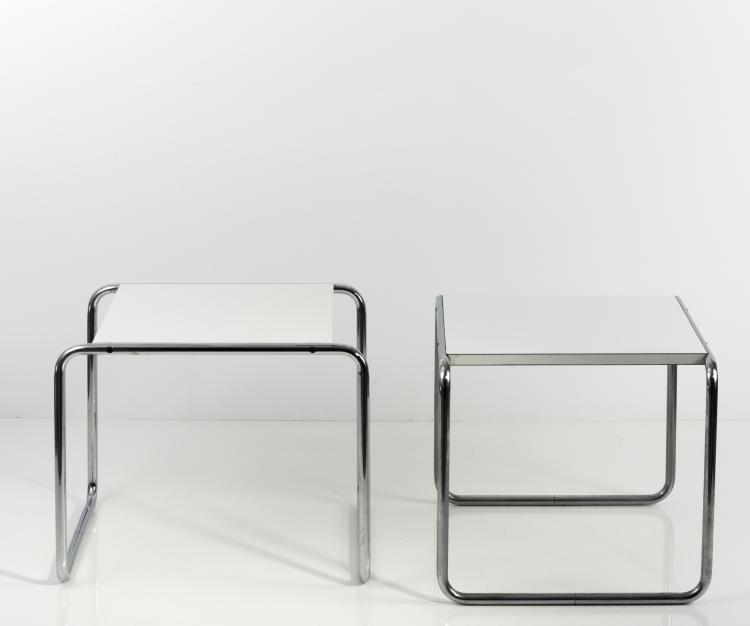 Bild 1 zu Objekt, Two 'B 9' side tables, 1925, Marcel Breuer, Gavina, Mailand, 133B 191