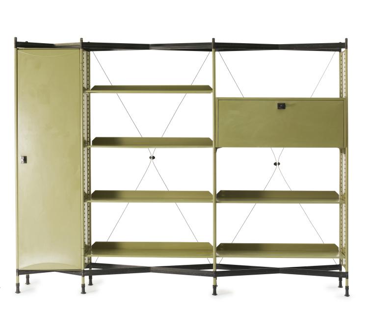 Hauptbild zu Objekt, 'Spazio' shelf, 1959, Studio B.B.P.R., Olivetti, Ivrea, 133B 411